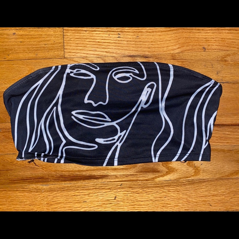 Silk bandeau top